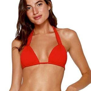 Vix Paula Hermanny Swimwear Bia Tube Bikini Top - Red - Size M